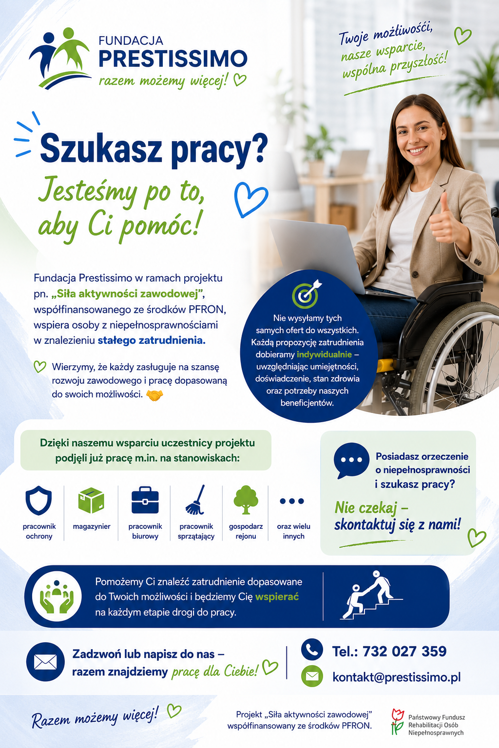 Read more about the article Wsparcie dla osób z niepełnosprawnościami w projekcie pn. „Siła aktywności zawodowej”