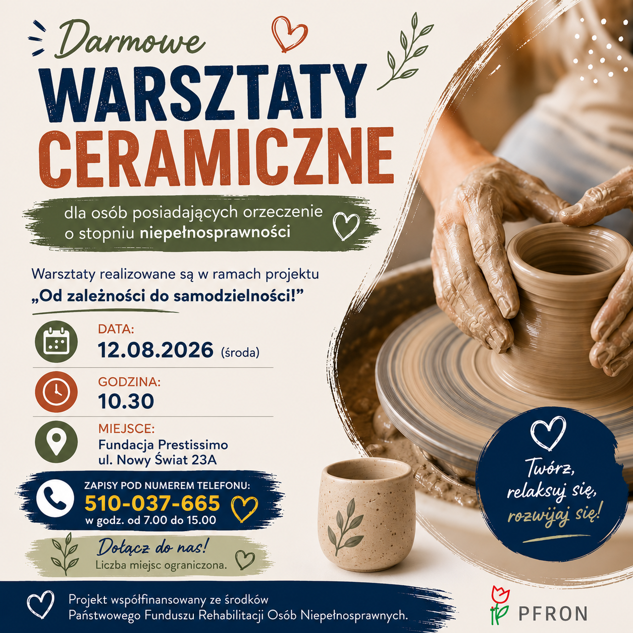 Read more about the article Zaproszenie na „Warsztaty ceramiczne”